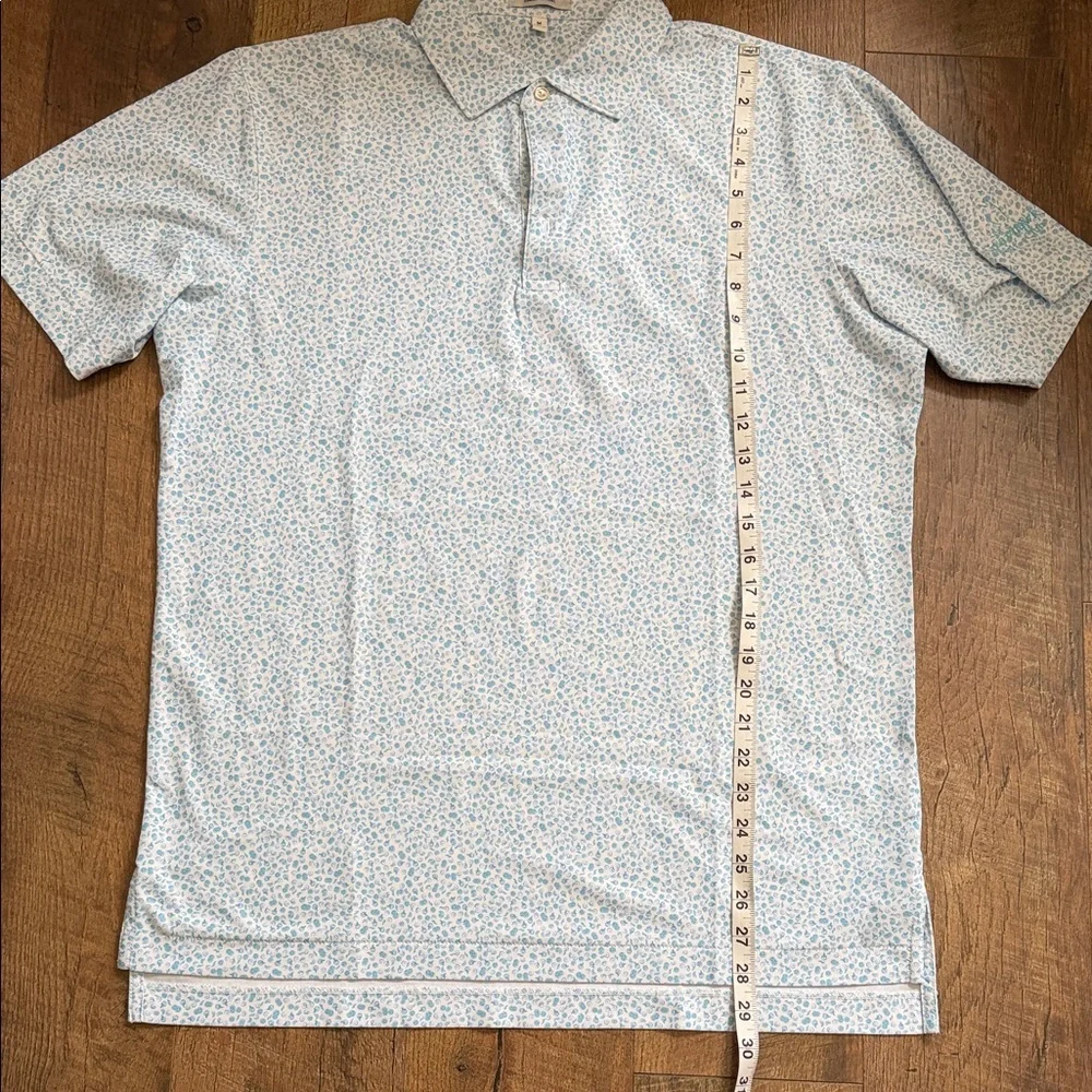 Peter Millar Sky Blue Patterned Polo Shirt - Picture 4 of 7